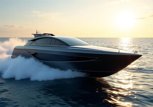 Yacht de sport rapide au design épuré