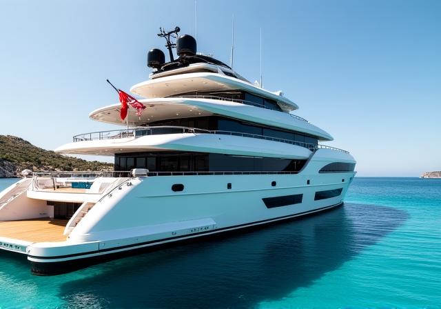 Superyacht A 50m en mer Méditerranée